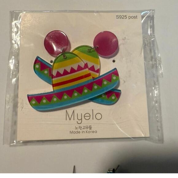 Lot of 8 Fun Costume Earrings Mixed Styles All Wearable - Picture 3 of 5